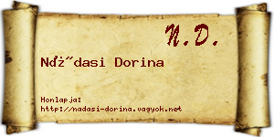 Nádasi Dorina névjegykártya